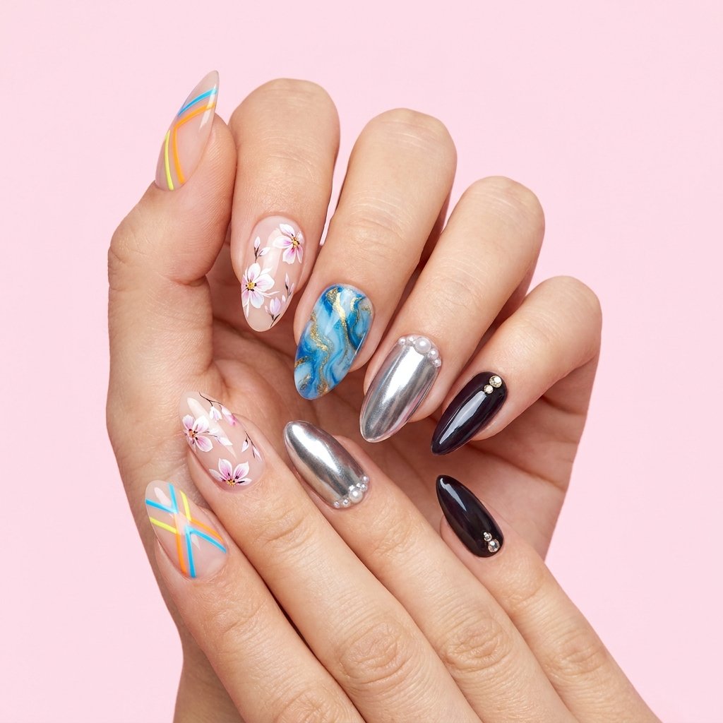 representación de un diseño de uñas contemporaneo